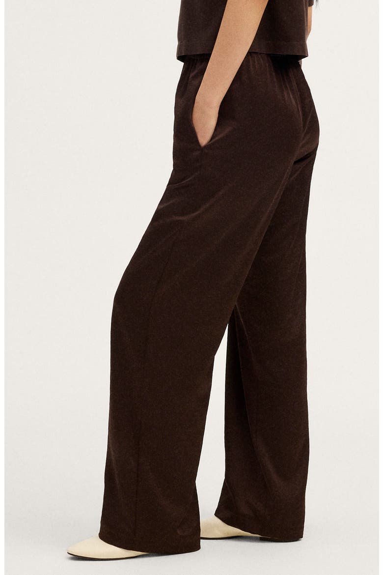 Devon Satin Pants, Alternate, color, DARK CHICORY