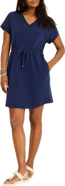 Tommy Bahama Marina del Mar Cotton Fleece V-Neck Dress
