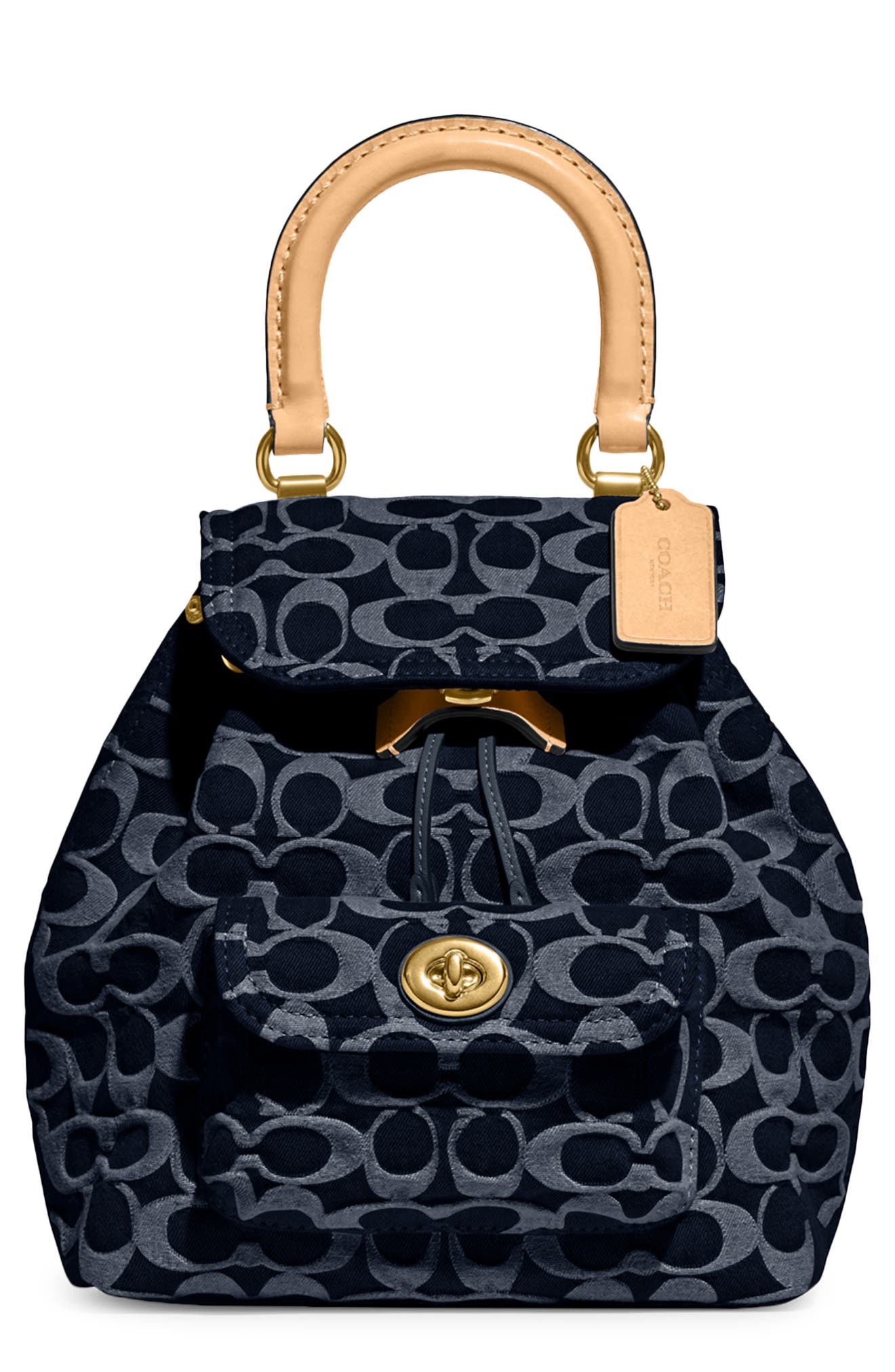 COACH Riya Denim Backpack, Main, color, 