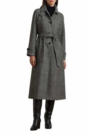 Lauren Ralph Lauren Tie Belt Single Breasted Trench Coat