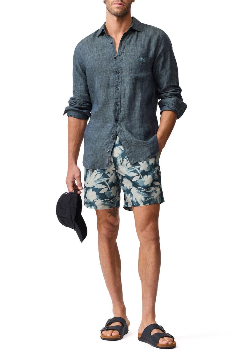 Hardinge Abstract Floral Swim Trunks, Alternate, color, HUNTER