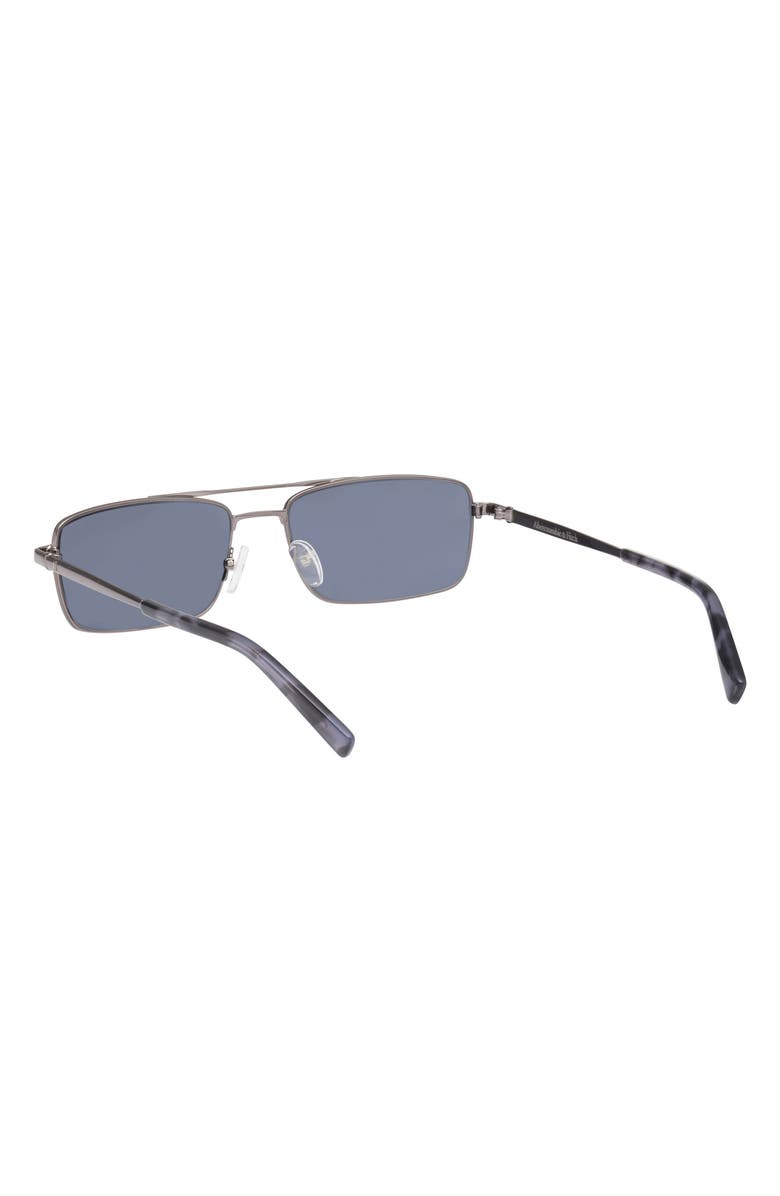 ABERCROMBIE & FITCH 57mm Square Sunglasses, Alternate, color, Shiny Dark Nickeltin / Smoke