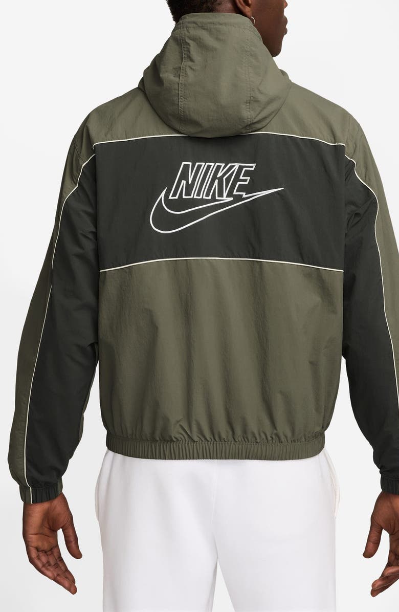 Nike Club Hooded Jacket, Alternate, color, Medium Olive/ Sequoia