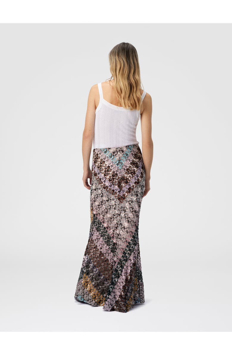 Missoni Flared Long Skirt In Lace, Alternate, color, Multicoloured