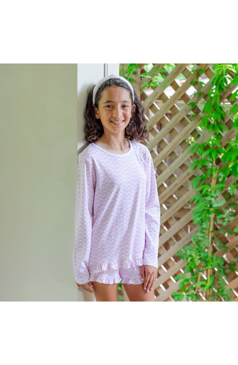 Lila and Hayes Rorie Girls' Short Set, Alternate, color, Pretty Pink Bows