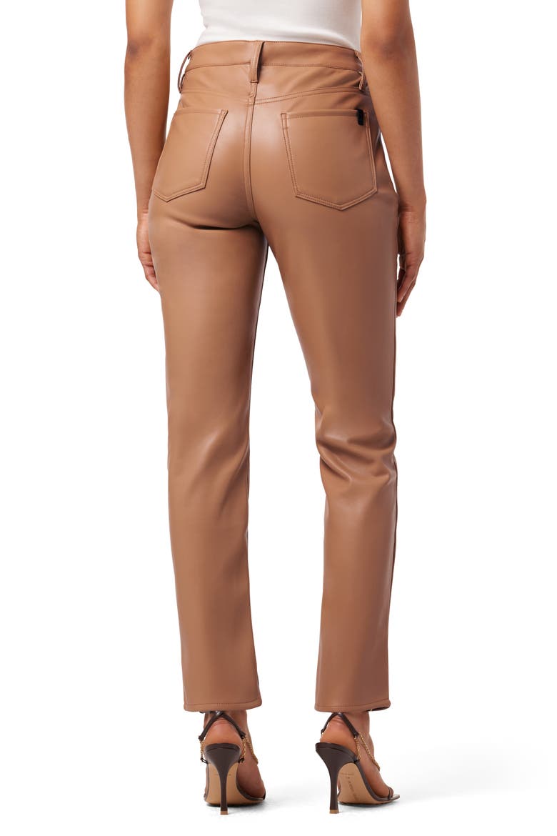 The Honor Ankle Faux Leather Pants, Alternate, color, FAWN