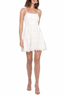Rory Pineapple Embroidered Eyelet Minidress