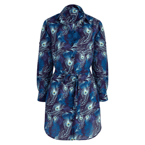 Vilebrequin Eyes Of The Wind Cotton-silk Shirtdress In Blue