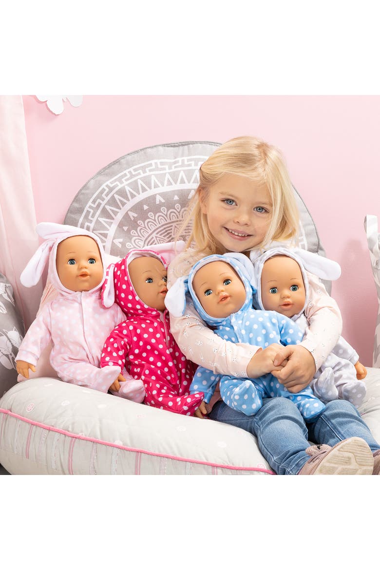 First Words Baby Anna Pink Bunny 24 Sounds 15" Doll Pacifier+Bottle, Alternate, color, Multicolored