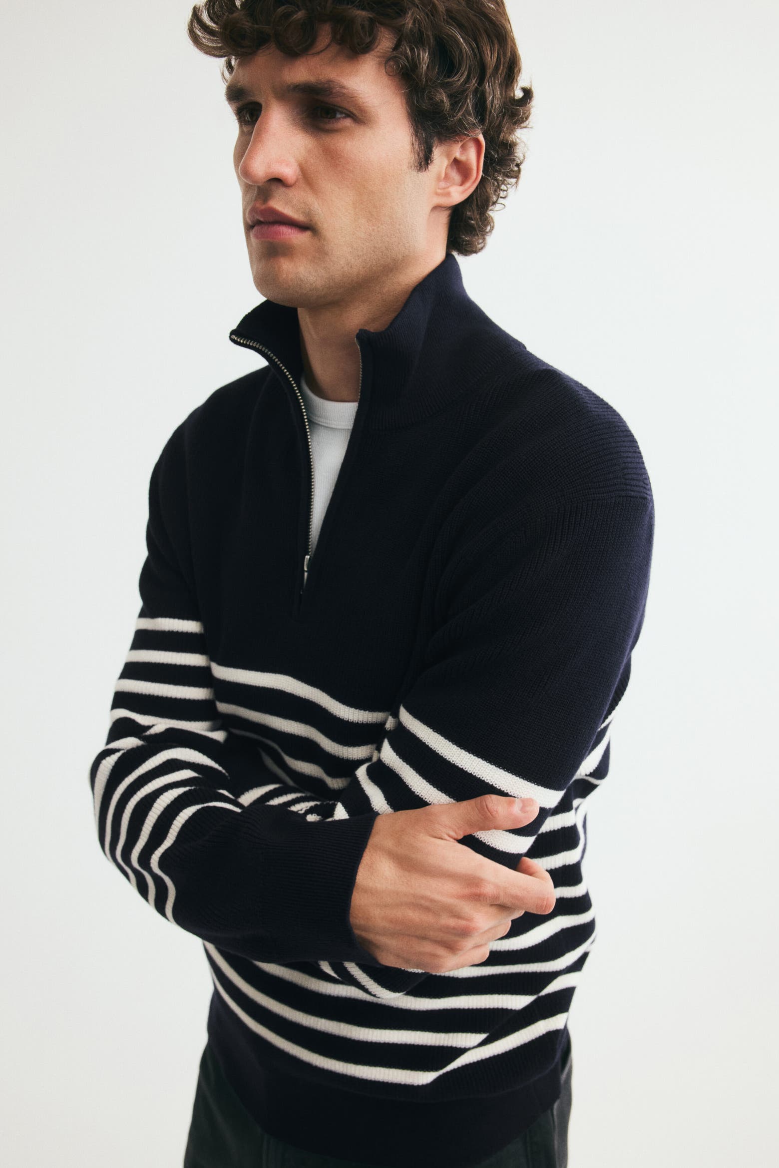 Mart Zip Code H&M Regular-fit Half-zip Sweater (Men) | Nordstrom