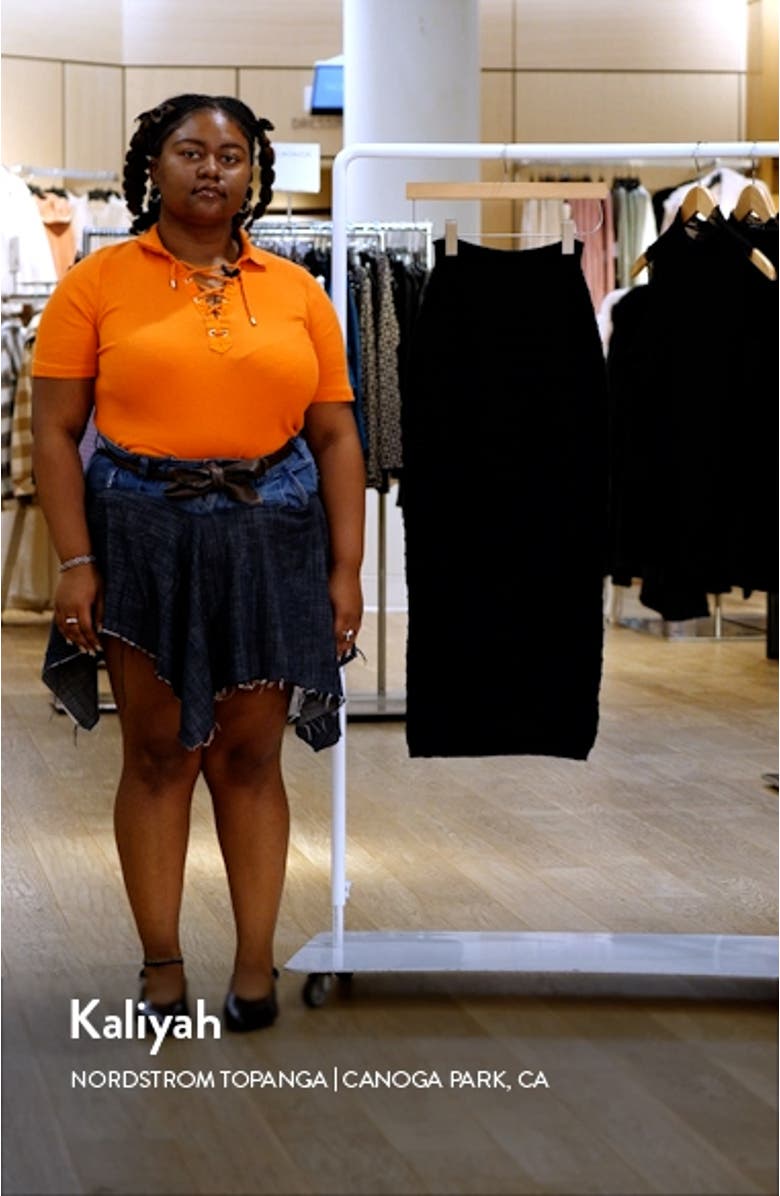 Rib Midi Sweater Skirt, sales video thumbnail