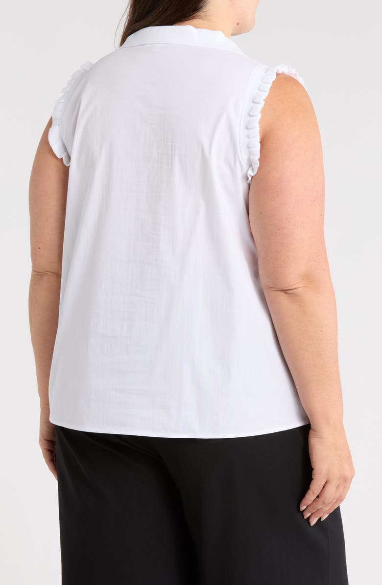 DR2 by Daniel Rainn Ruffle Cotton Blend Poplin Tank, Alternate, color, New White