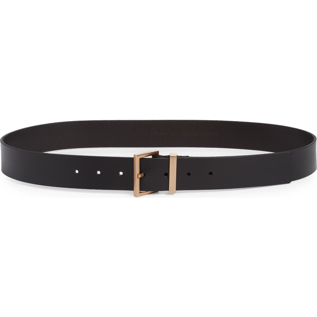 Allsaints Metal Buckle Belt In Black