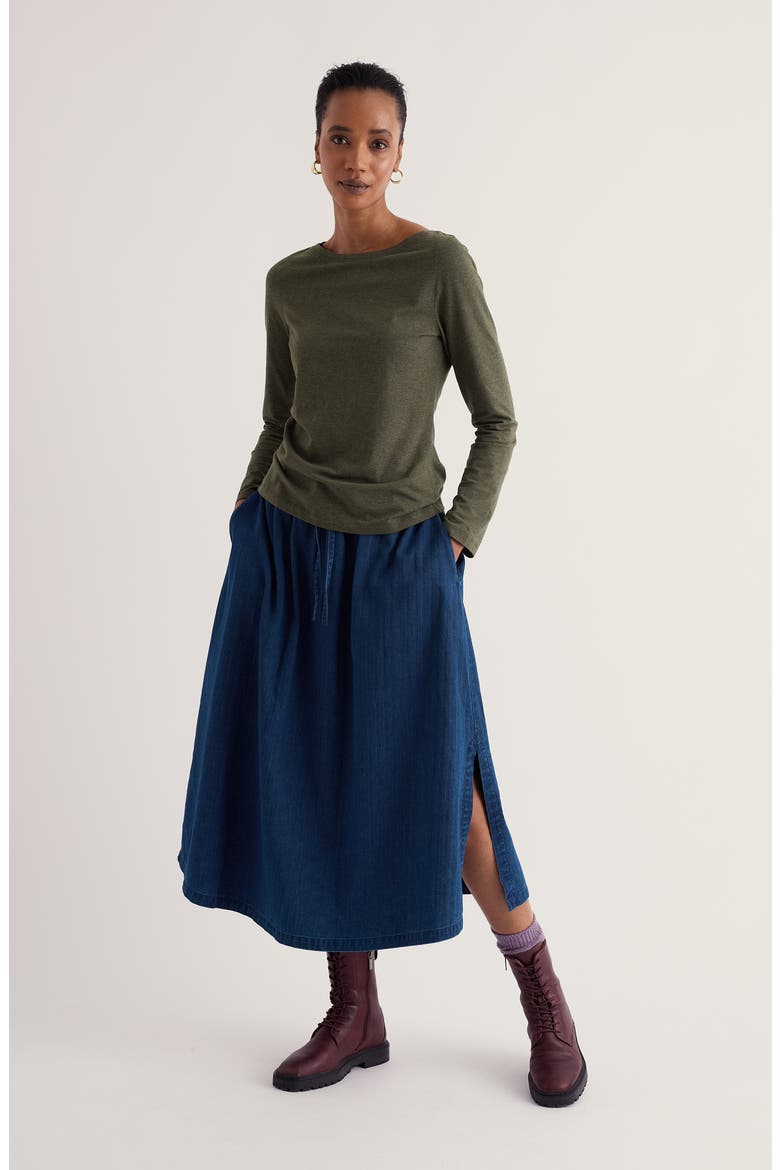 Easel Cotton Blend T-Shirt, Alternate, color, NORI