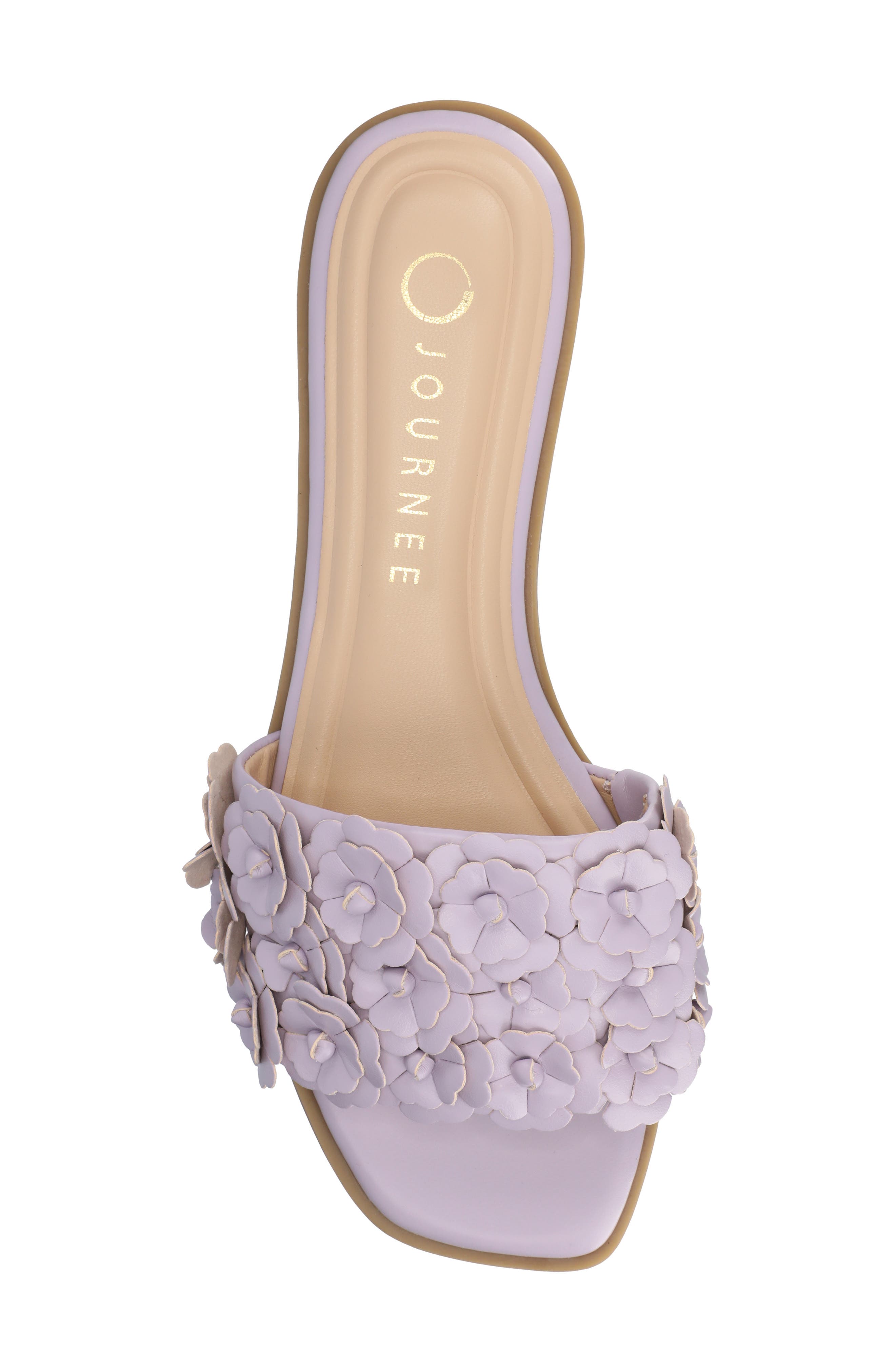 Journee Collection Azalea Slide Sandal, Alternate, color, Lilac