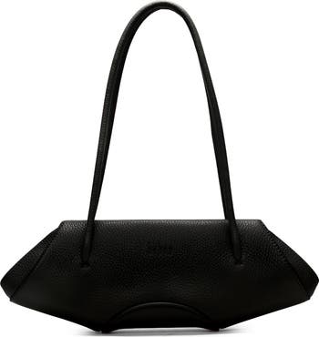 behno Mini Elizabeth Baguette Pebble Leather Shoulder Bag