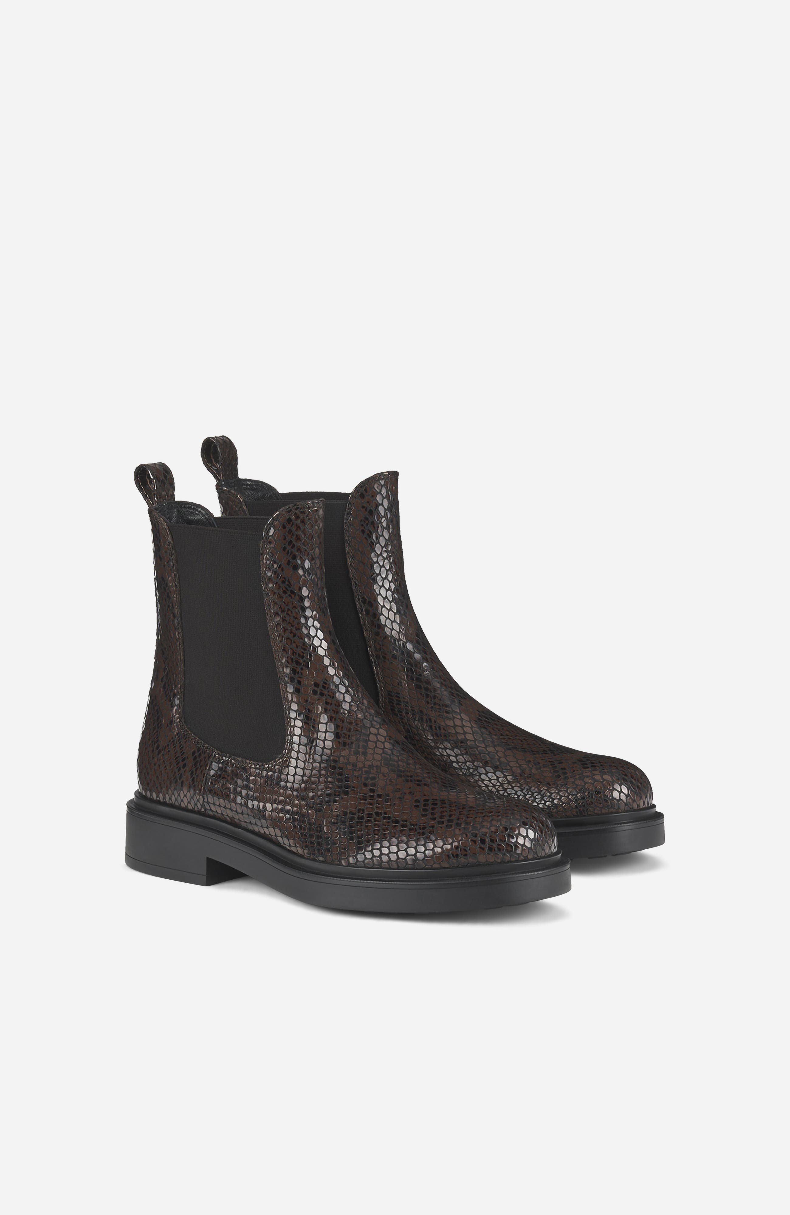 Loren Chelsea Leather Ankle Boot, Alternate, color, Moka Piton Print
