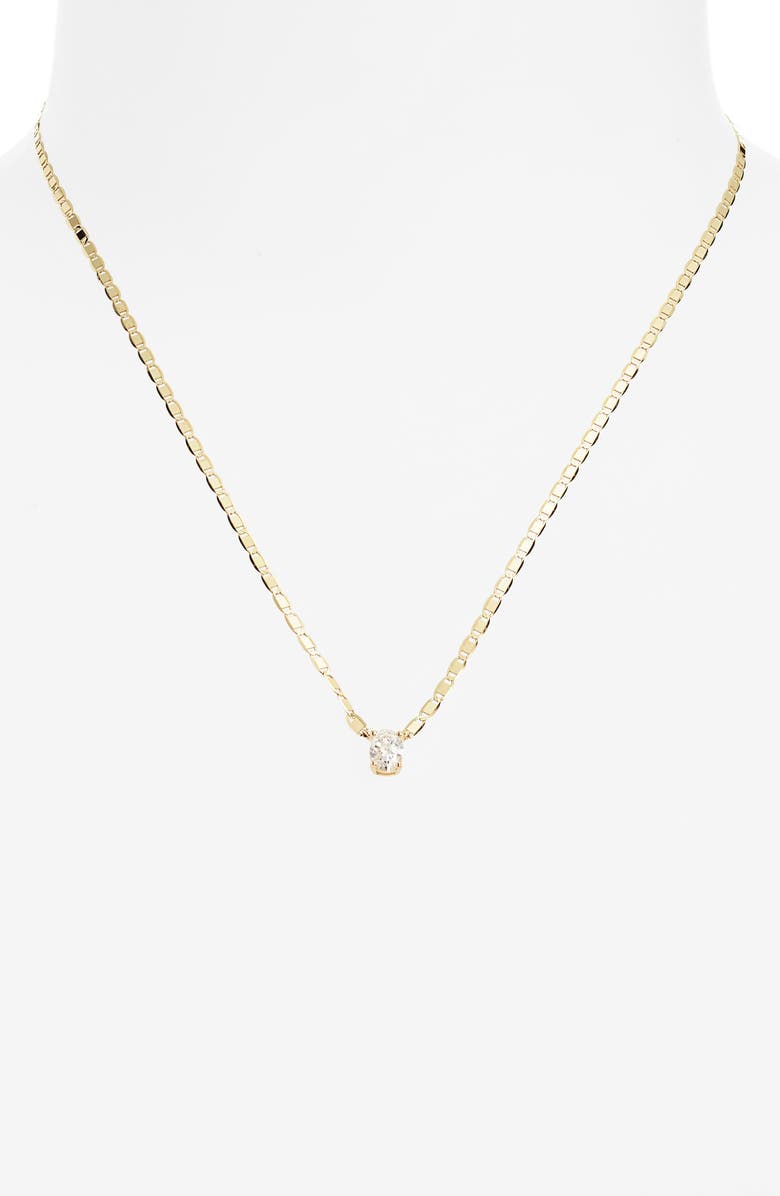 LANA Solo Oval Diamond Malibu Necklace, Alternate, color,