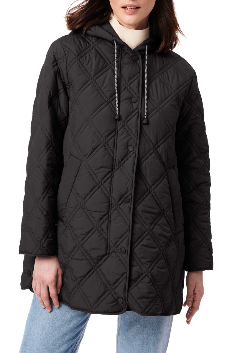 Bernardo Hooded Quilted Liner Jacket, Main, color, 