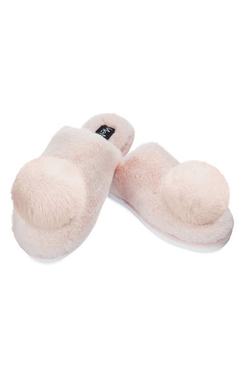 The Gloria Faux Fur Pom Slipper (Women)