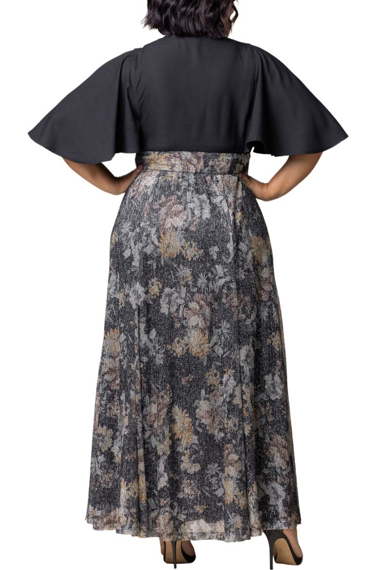 Avisa Flutter Sleeve Maxi Dress, Alternate, color, GILDED FLORALS