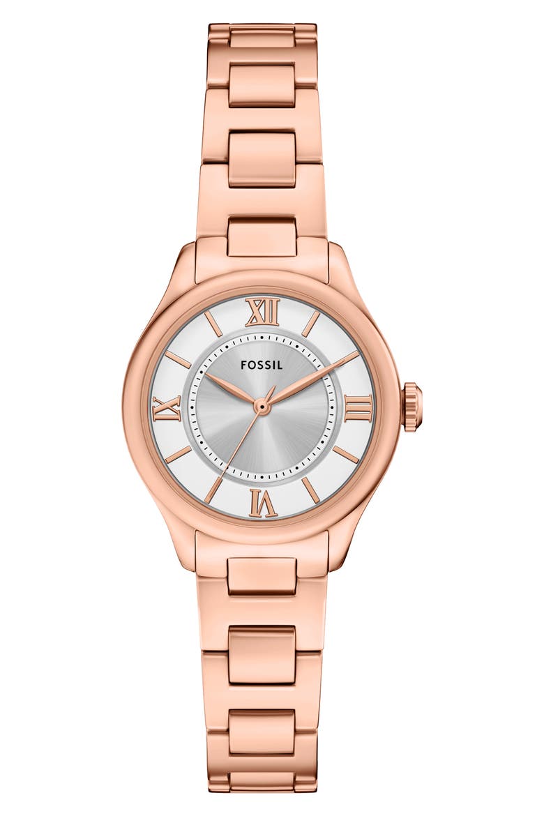 Gilmore Bracelet Watch, 28mm, Main, color, ROSE/ SILVER