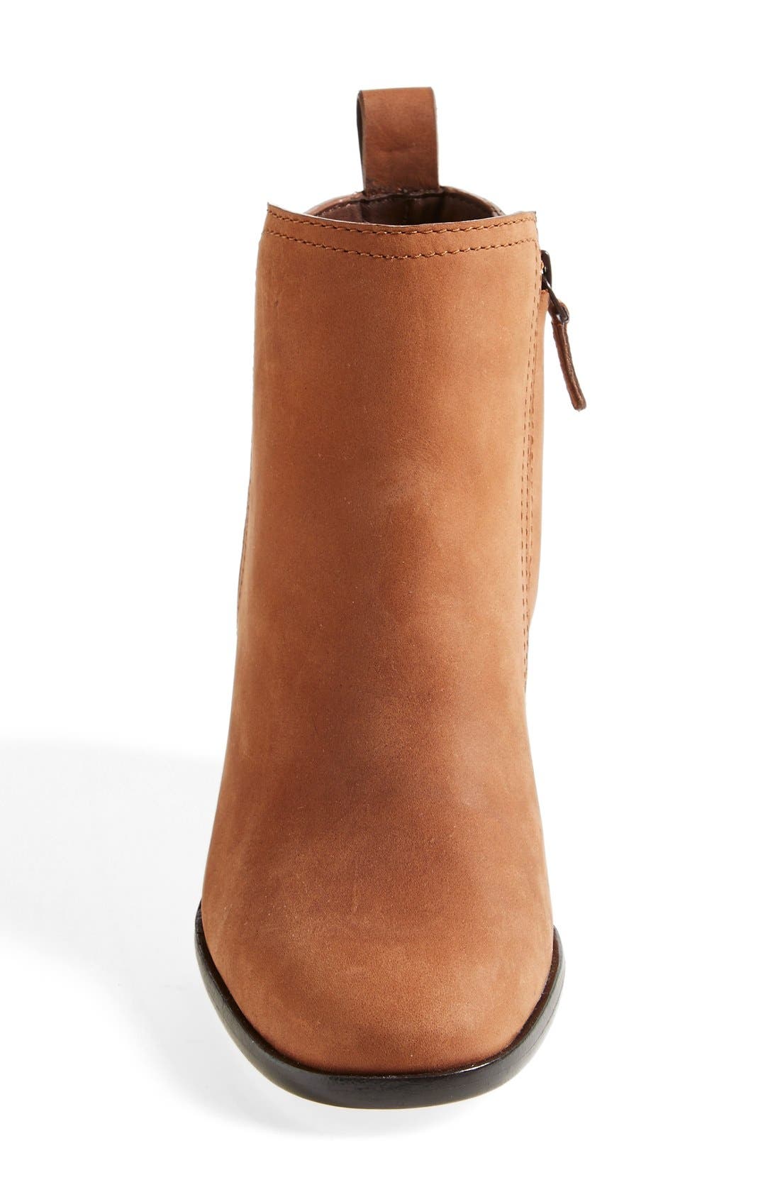 'Chesney' Round Toe Bootie, Alternate, color, COGNAC LEATHER