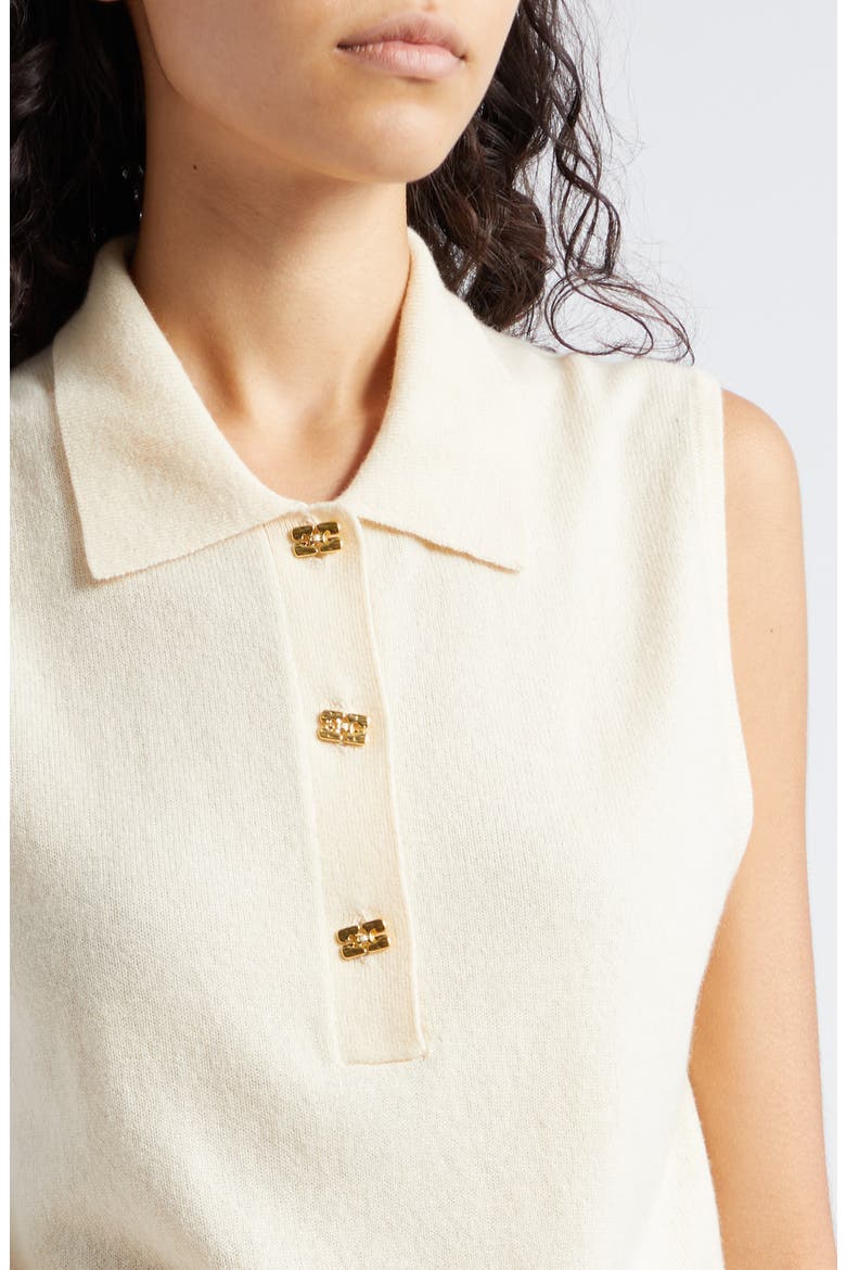 Sleeveless Merino Wool & Cashmere Sweater, Alternate, color, ALABASTER GLEAM