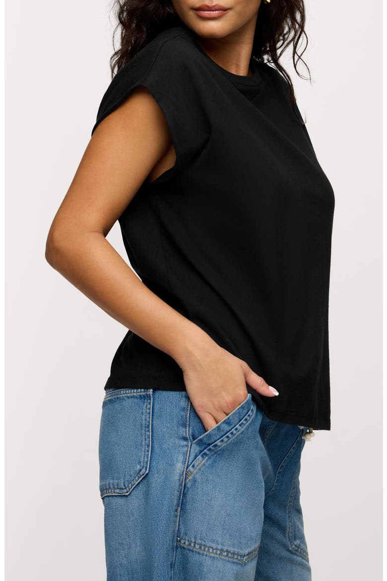 Muscle Cotton T-Shirt, Alternate, color, BLACK
