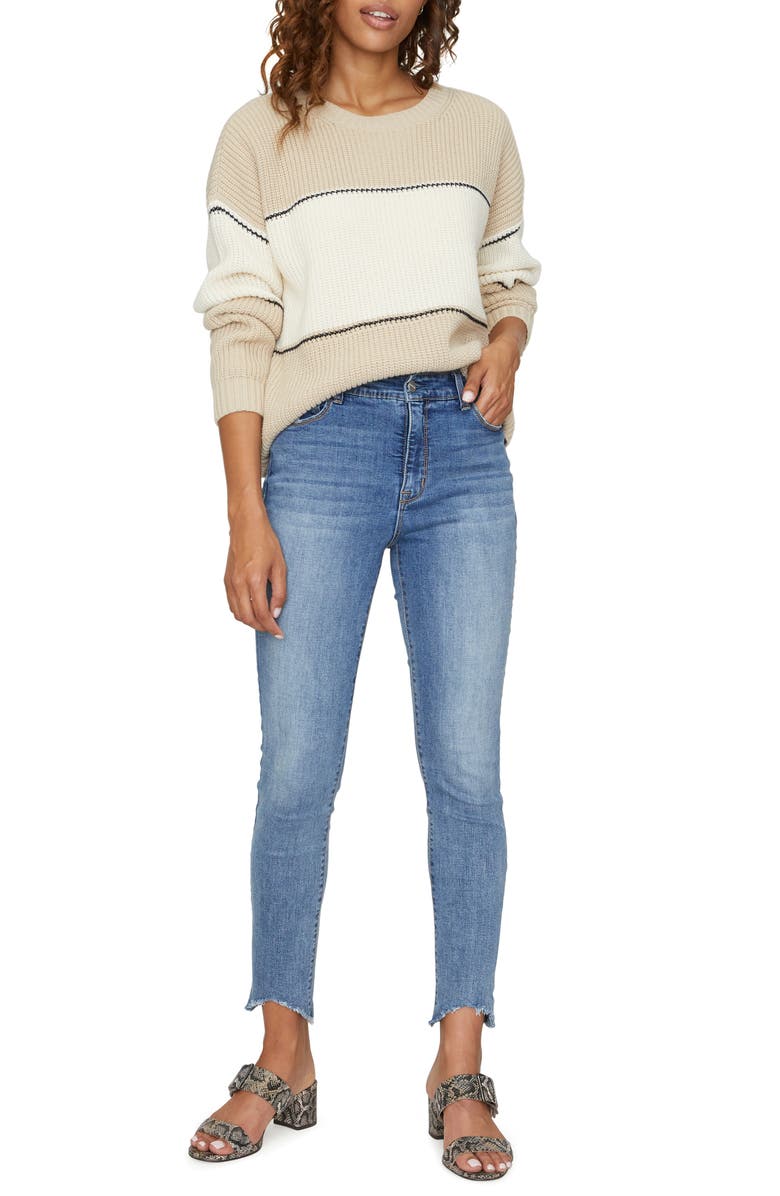 Sanctuary Billie Colorblock Shaker Stitch Sweater, Alternate, color, 