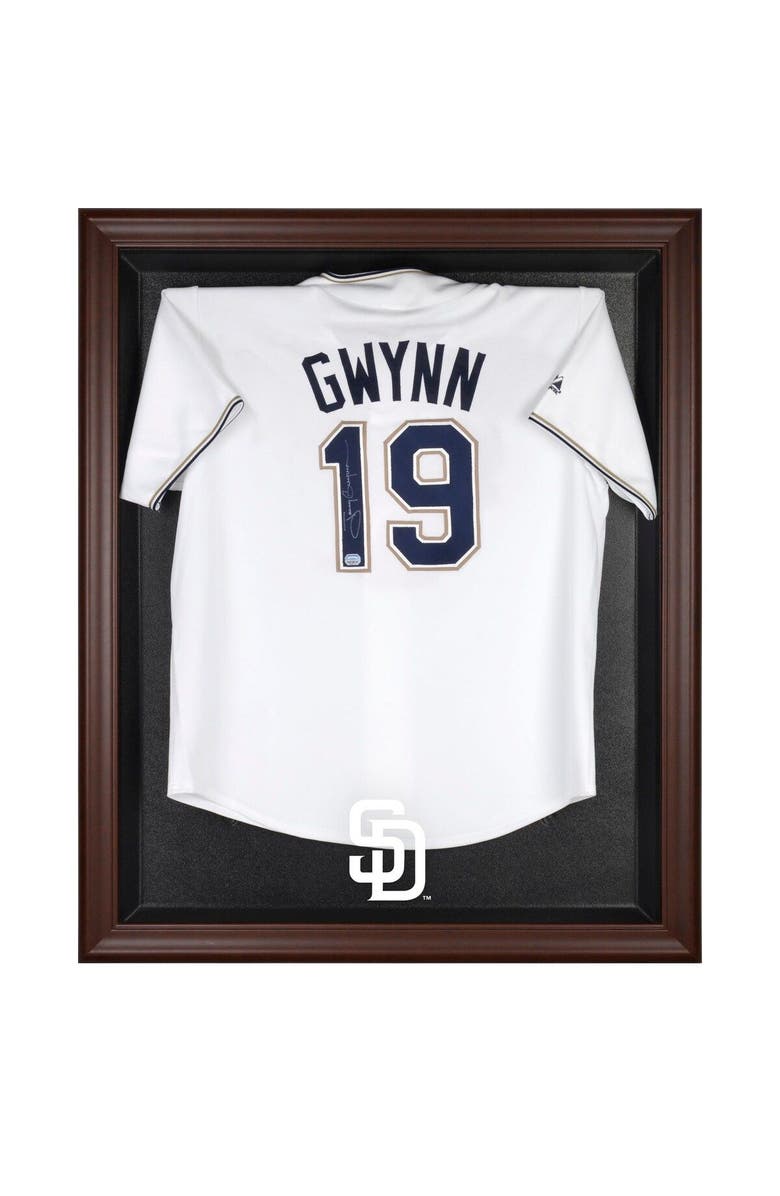 FANATICS AUTHENTIC San Diego Padres Brown Framed Logo Jersey Display Case, Main, color, 
