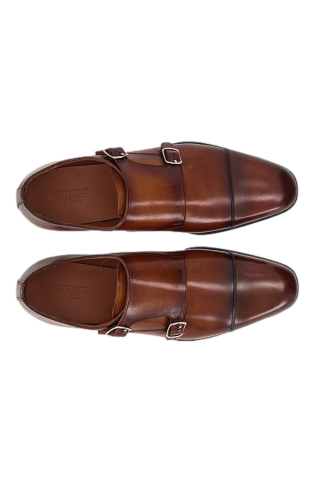 Bexley Double Monk, Alternate, color, Vintage Amber Tan Leather