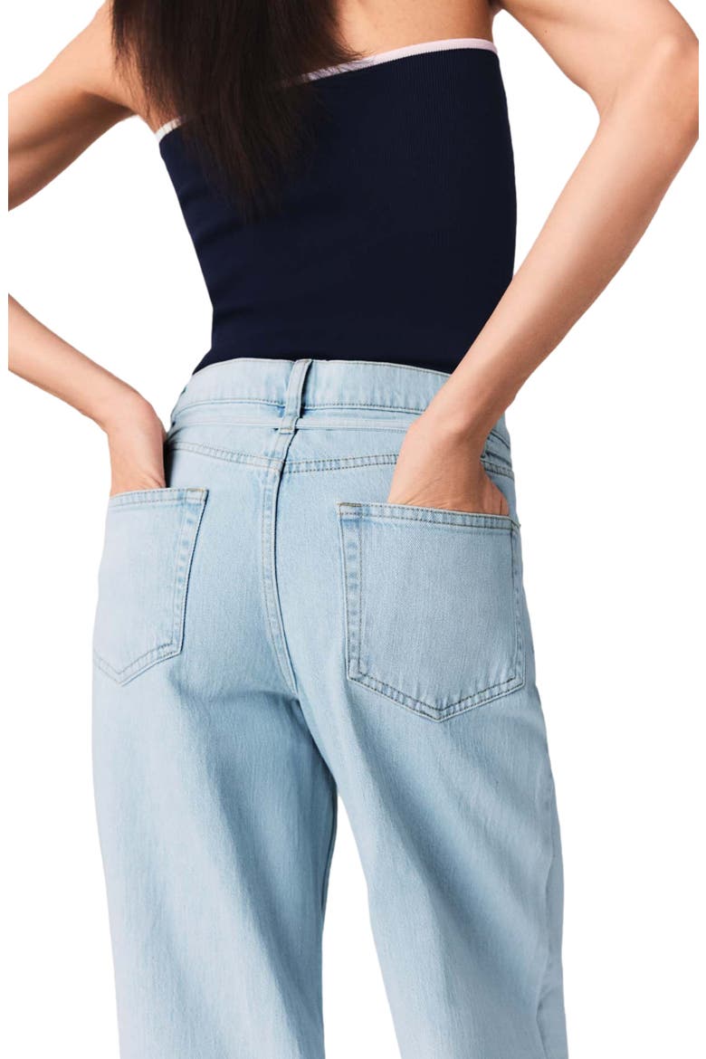 Wide-leg rhinestone jeans, Alternate, color, Blue sky
