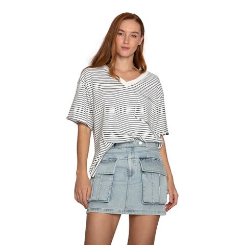 Brave Soul Oversized Striped T-Shirt