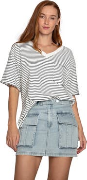 Belle & Bloom Brave Soul Oversized Striped T-Shirt