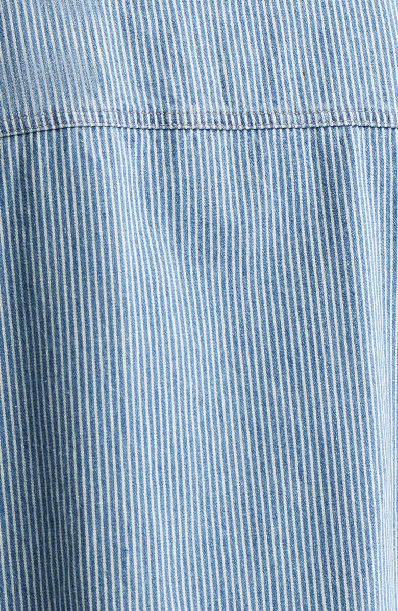 Bernardo Stripe Denim Jacket, Alternate, color, Blue
