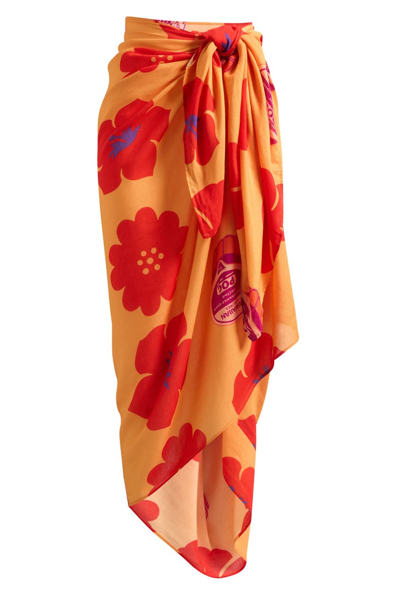 Print Pareo Scarf, Main, color, HAWAIIAN AIRLINES POG