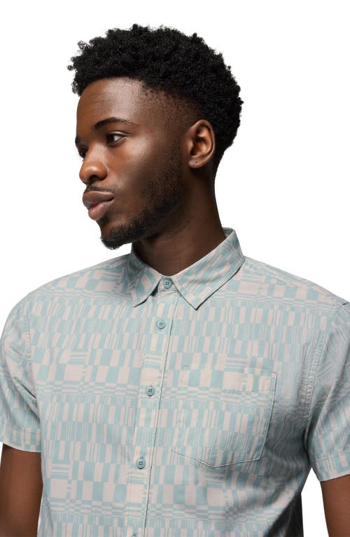 Prana Stimmersee Short Sleeve Button-up Shirt In Saltwater Drops