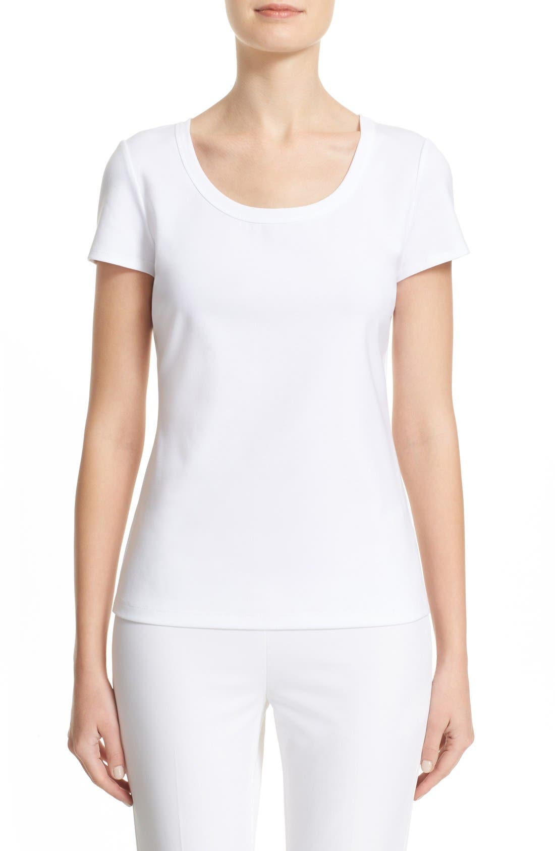 Scoop Neck Cotton Tee - image 3