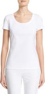 Lafayette 148 New York Scoop Neck Cotton Tee