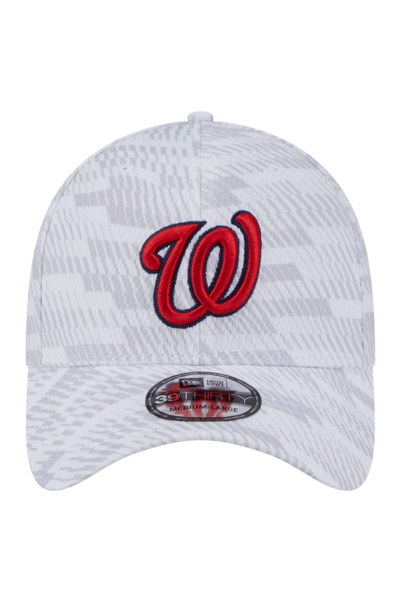 Men's New Era  White Washington Nationals Graded 39THIRTY Stretch Fit Hat, Alternate, color, White