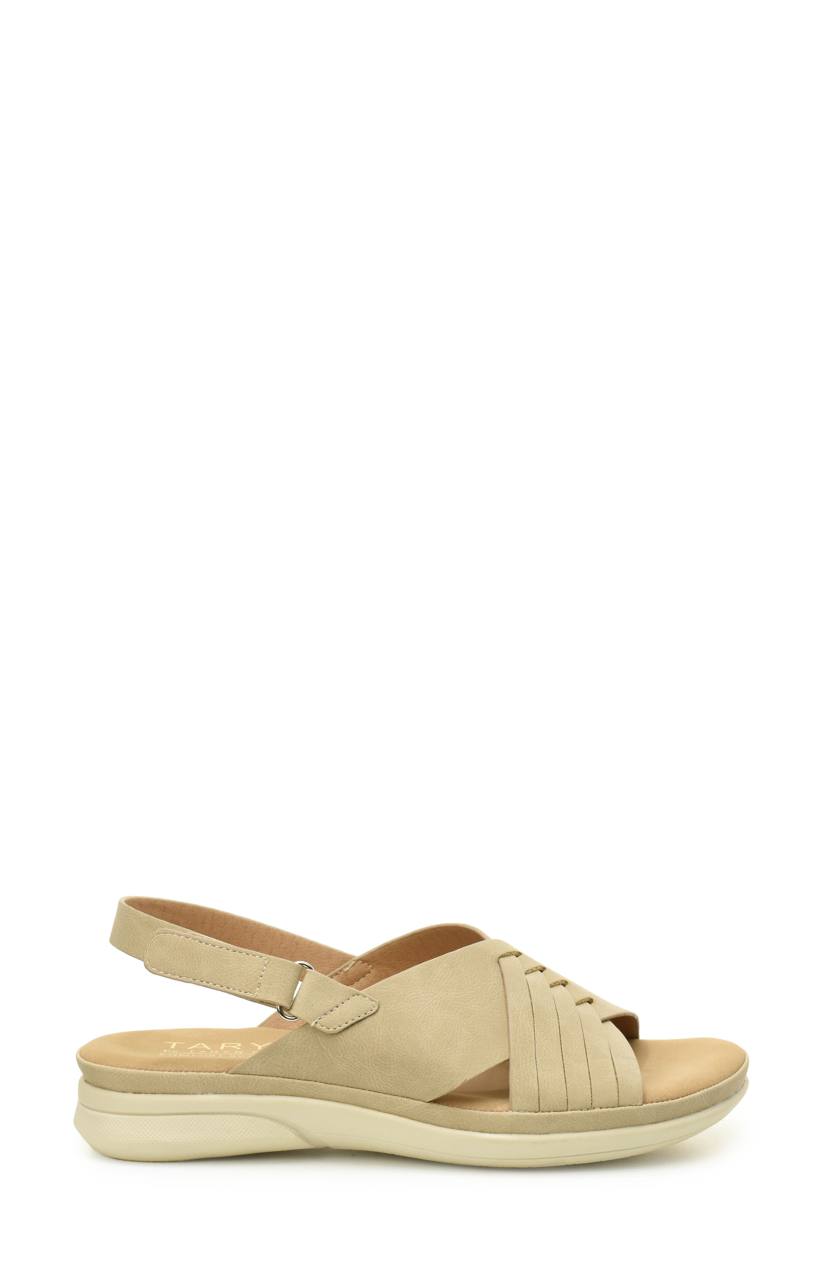 Taryn Rose Woven Slingback Sandal, Alternate, color, Taupe