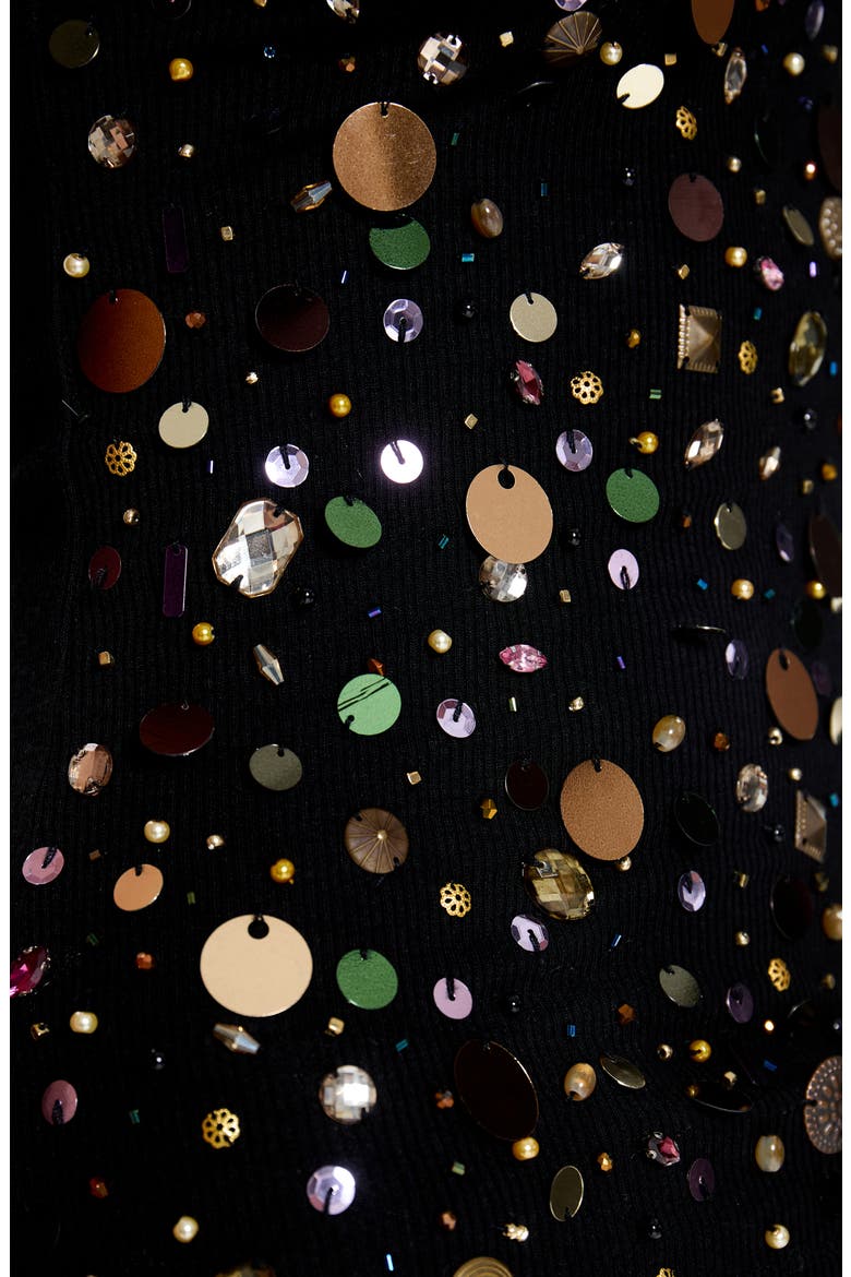 Addison Sequin Vest Top, Alternate, color, BLACK
