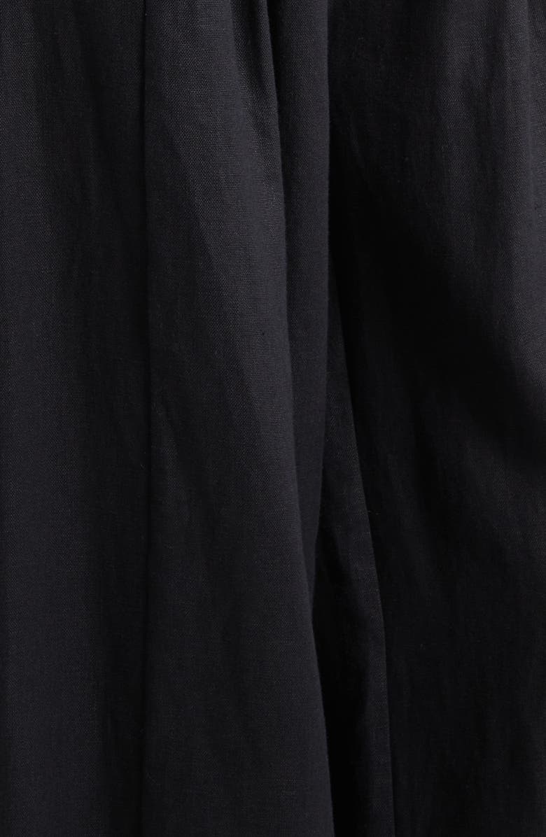 POSSE Parker Wide Leg Linen Pants, Alternate, color, Black