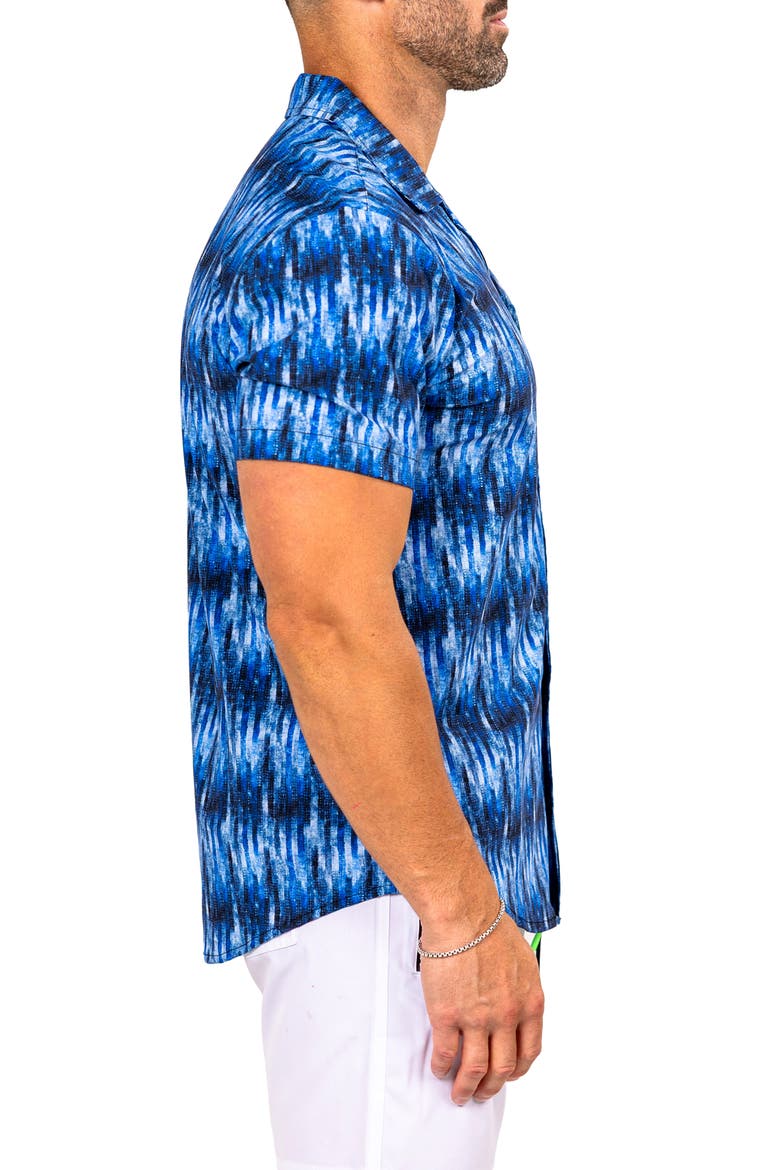 Marthy Blue Camp Shirt, Alternate, color, BLUE