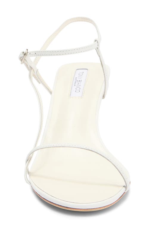 Tony Bianco Caprice Ankle Strap Sandal In White Kid
