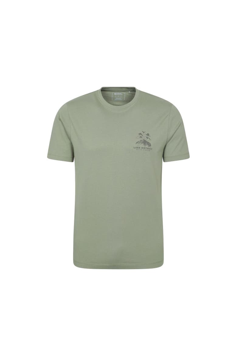 Lake District Back Print Short-Sleeved T-Shirt, Main, color, Khaki Green