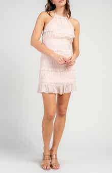 Ruched Halter Minidress