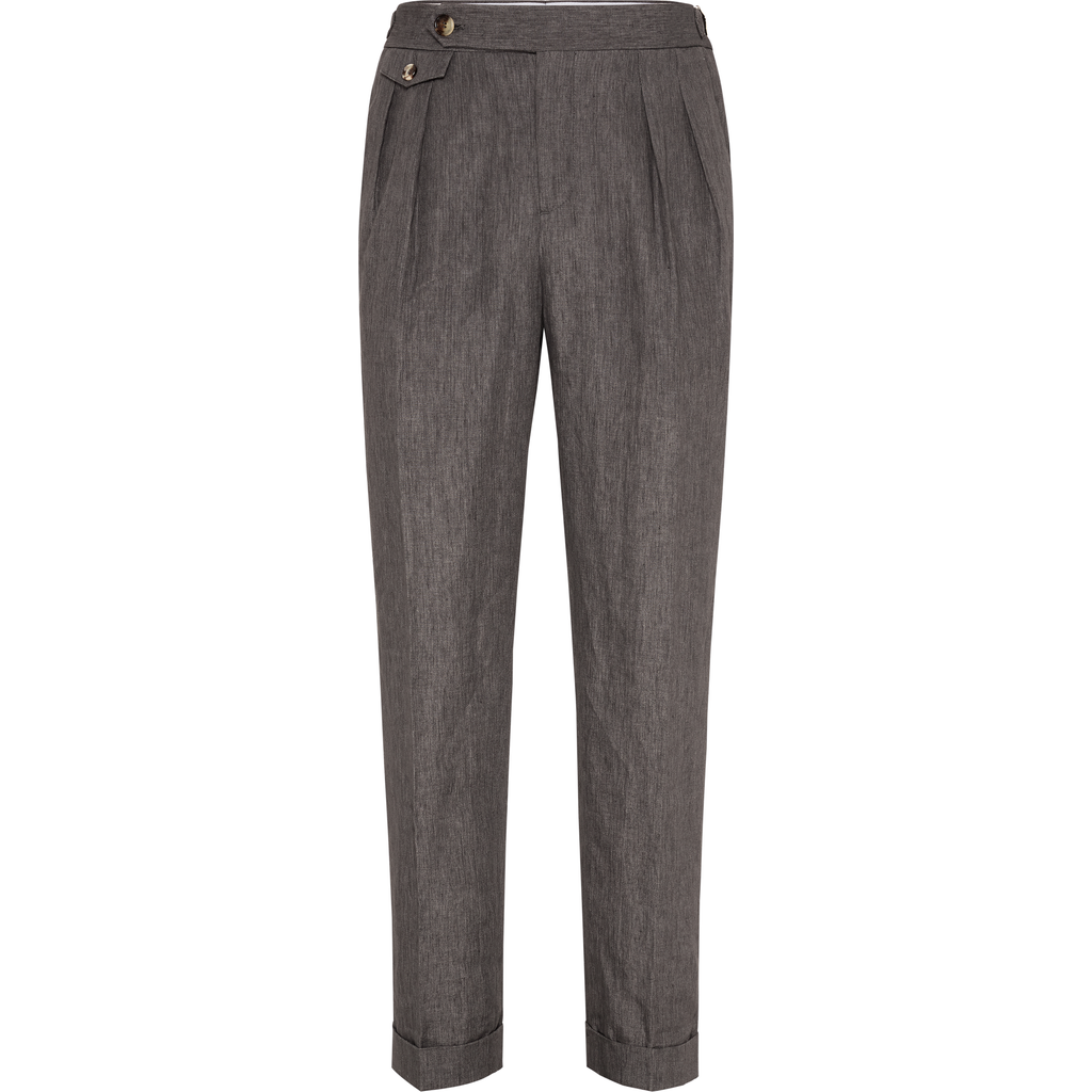 Brunello Cucinelli Tailor Fit Trousers In Anthracite