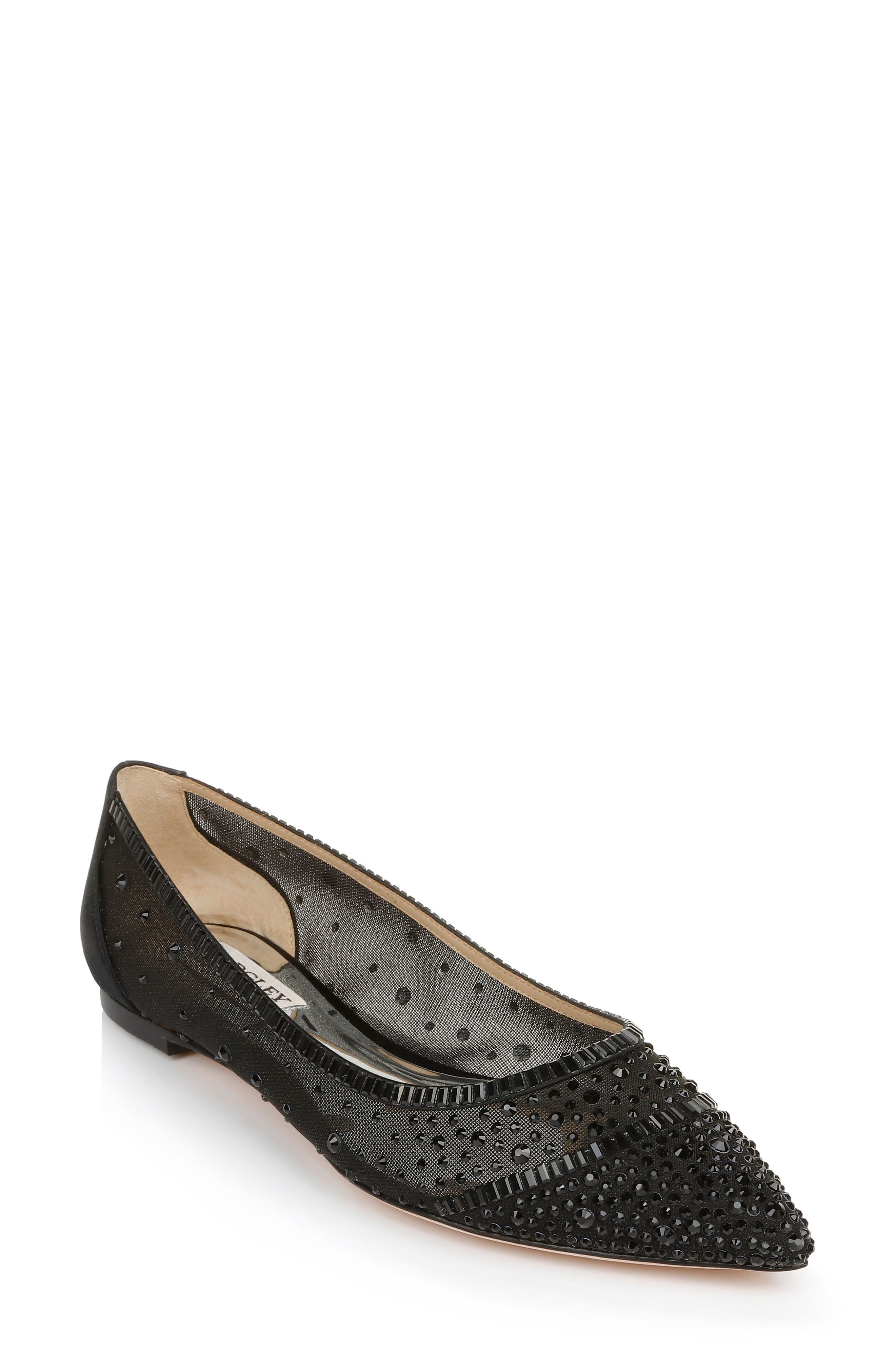 Badgley Mischka Collection Babette Pointed Toe Flat, Main, color, 